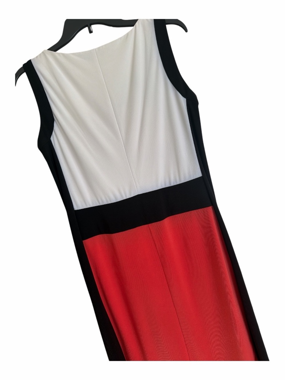 * GNW Sleeveless Color Block Dress Size 8 Figure Flattering Stretch Midi - Picture 7 of 9
